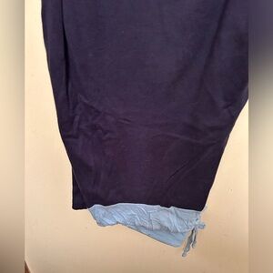 Navy poly pajama pants, drawstring, gently worn, sz 3x